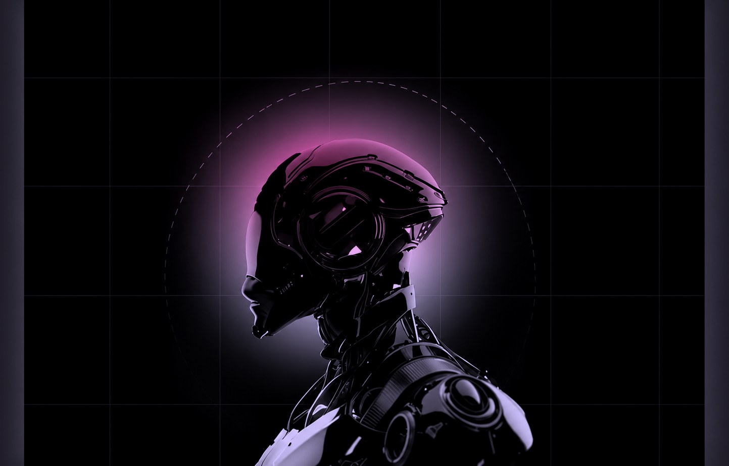 A polished chrome robot — the Tireless AI assistant that works around the clock